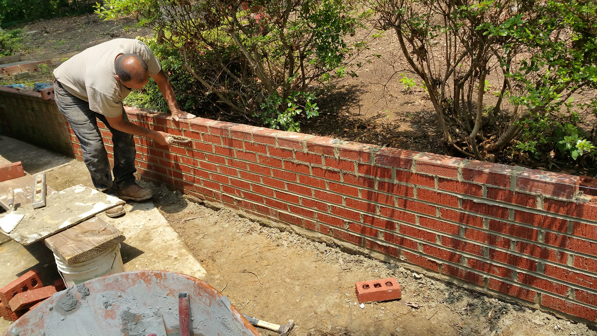 Brick Retaining Wall AJ S MASONRY RENOVATION RESTORATION REPAIR 